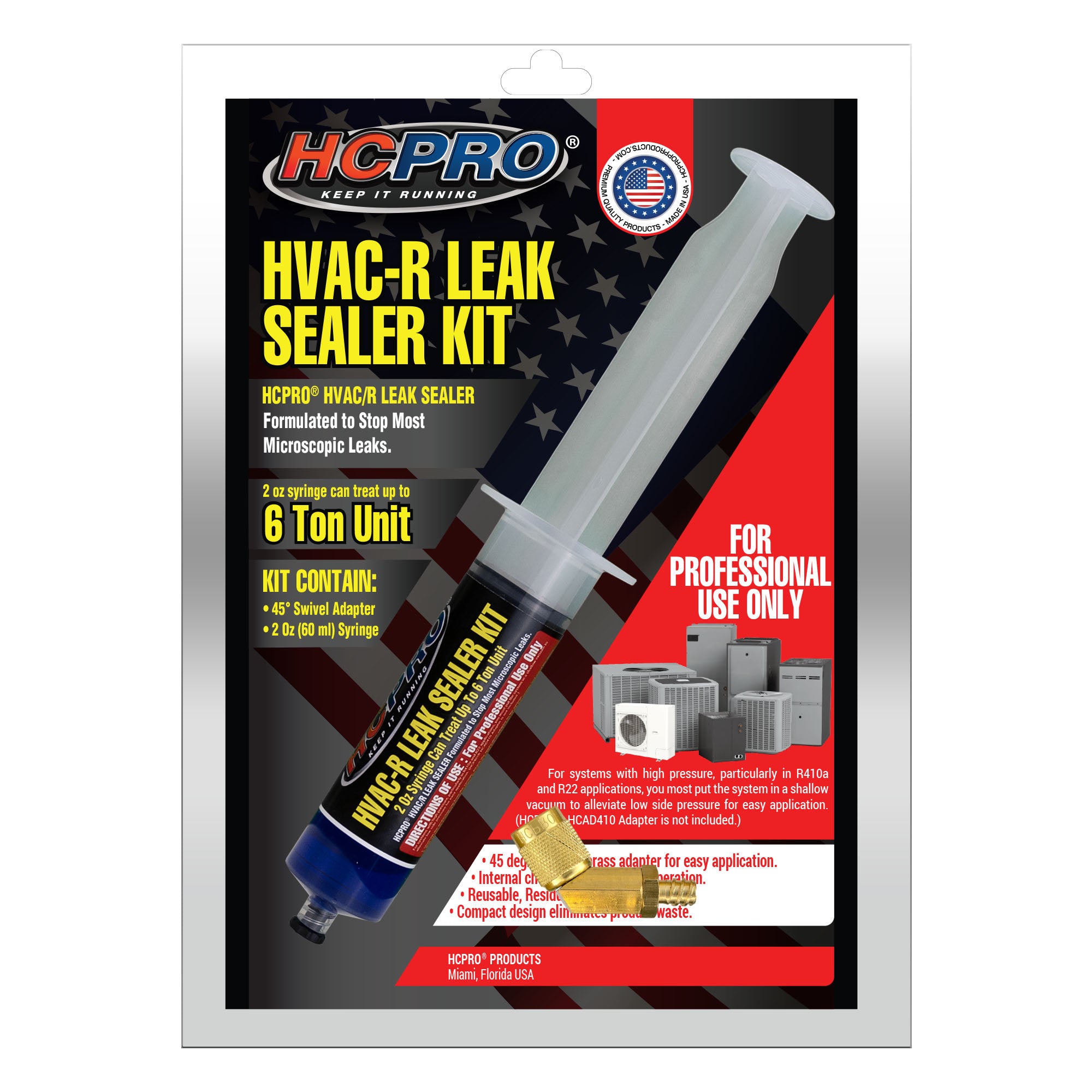 HCLSK2 HVAC-R High Performance and Refrigerant Leak Sealant with 45° Swivel Adapter image 1