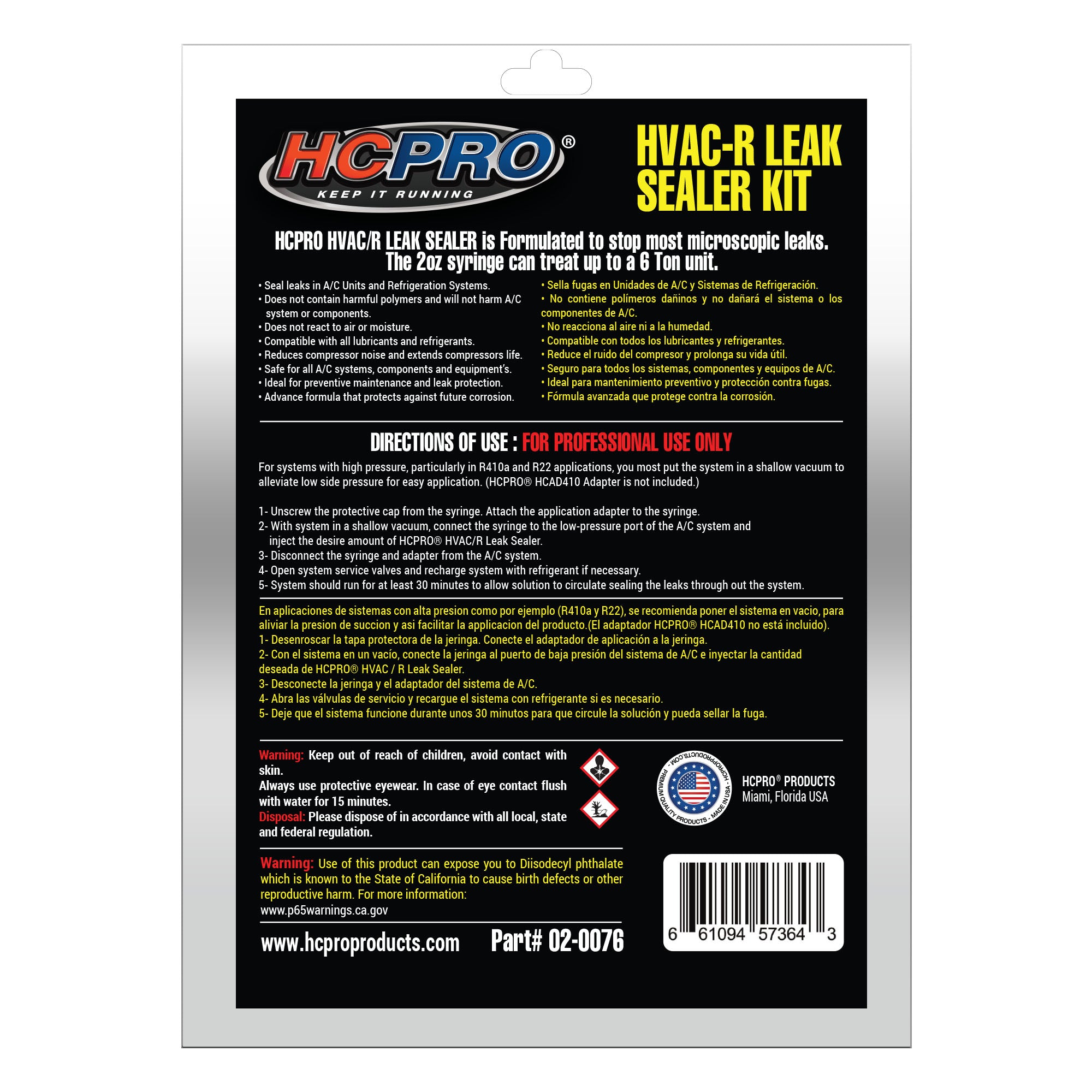 HCLSK2 HVAC-R High Performance and Refrigerant Leak Sealant with 45° Swivel Adapter image 2