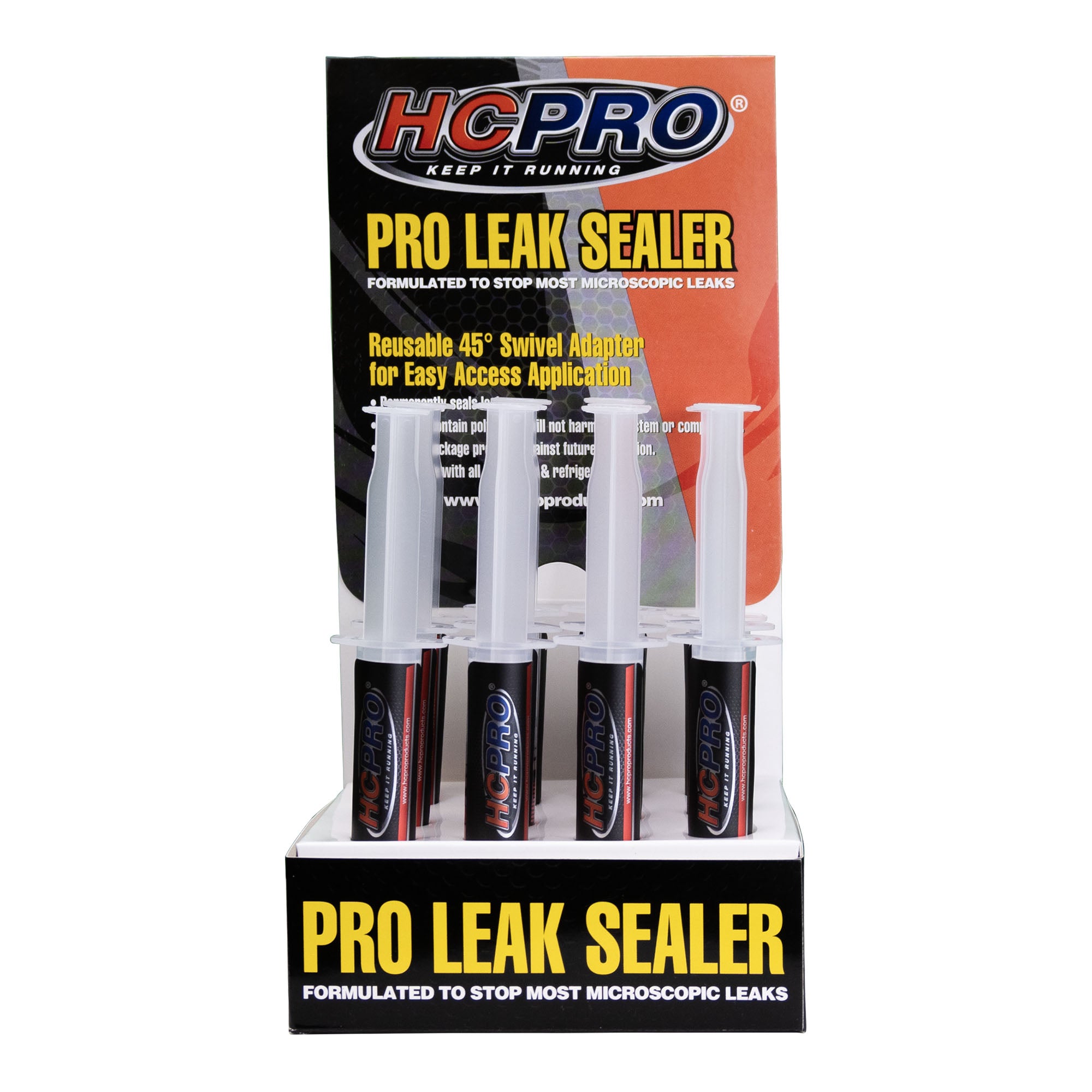 HCLEAK12R Pro Leak Sealer with 45° Swivel Adapter for Easy Access Application 12 Applications 0.25 fl oz. for AC, Refrigeration, and Automotive Systems Compatible with All Refrigerants image 5