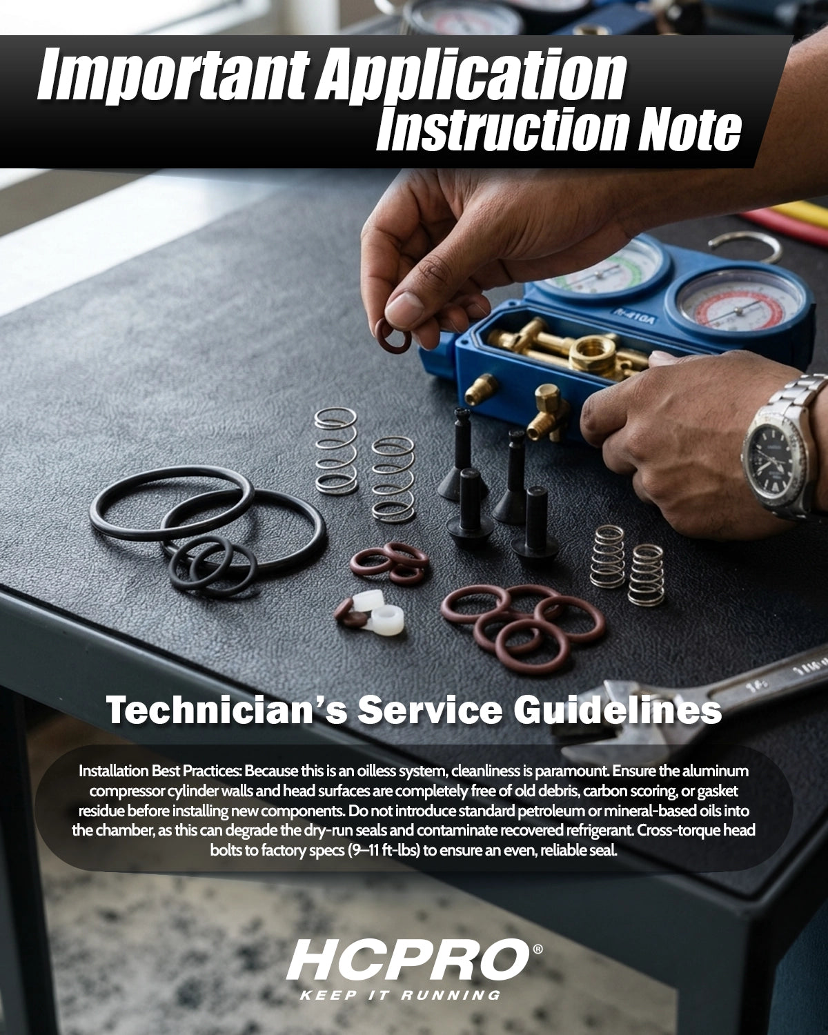 Oilless Compressor Valve Rebuild Kit | Fits TRS21/TR21 Recovery Units