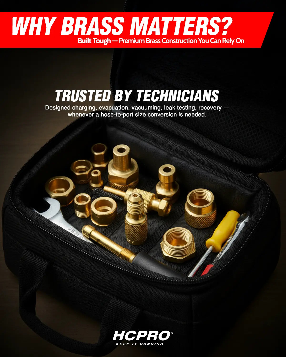 HCAD140 Adapter 5/16" SAE Hose x 1/4" SAE Port – Brass Fitting