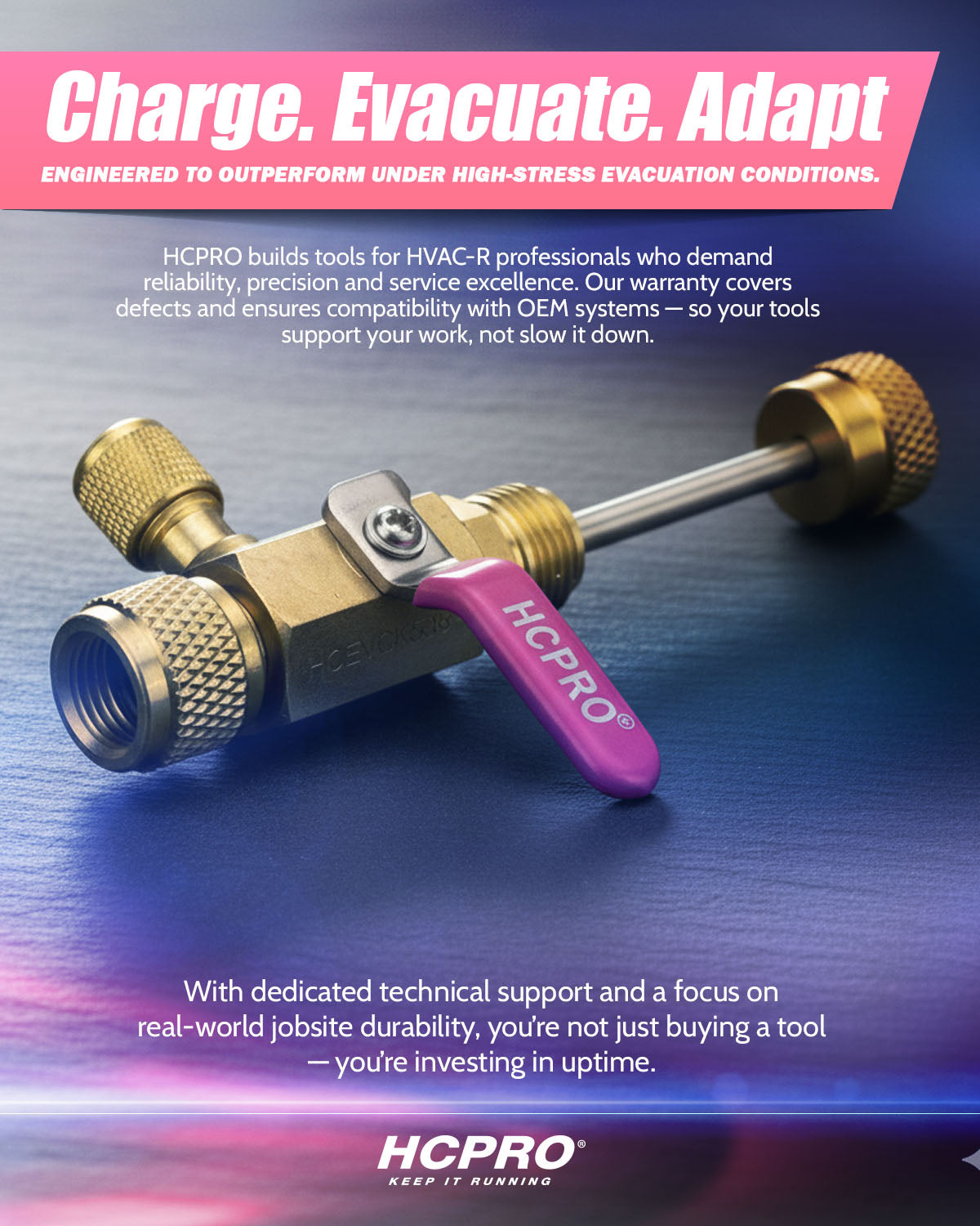 HCEVCK538 Vacuum Rated Valve Core Removal Tool – 5/16” x 3/8” x 1/4”