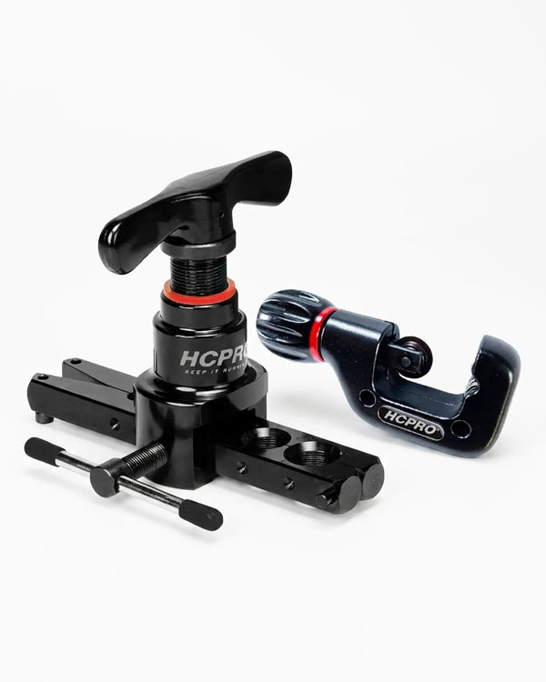 HCFTK45 Eccentric Flaring & Tube Cutter Kit – 45° Clutch Flaring Tool, 1/4" to 3/4"