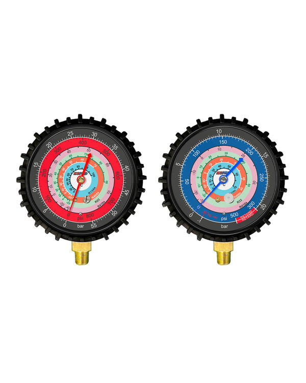 BK-RG80C-HVAC 80 mm Replacement Gauge – R410A/R22/R404A/R134a, PSI/°C