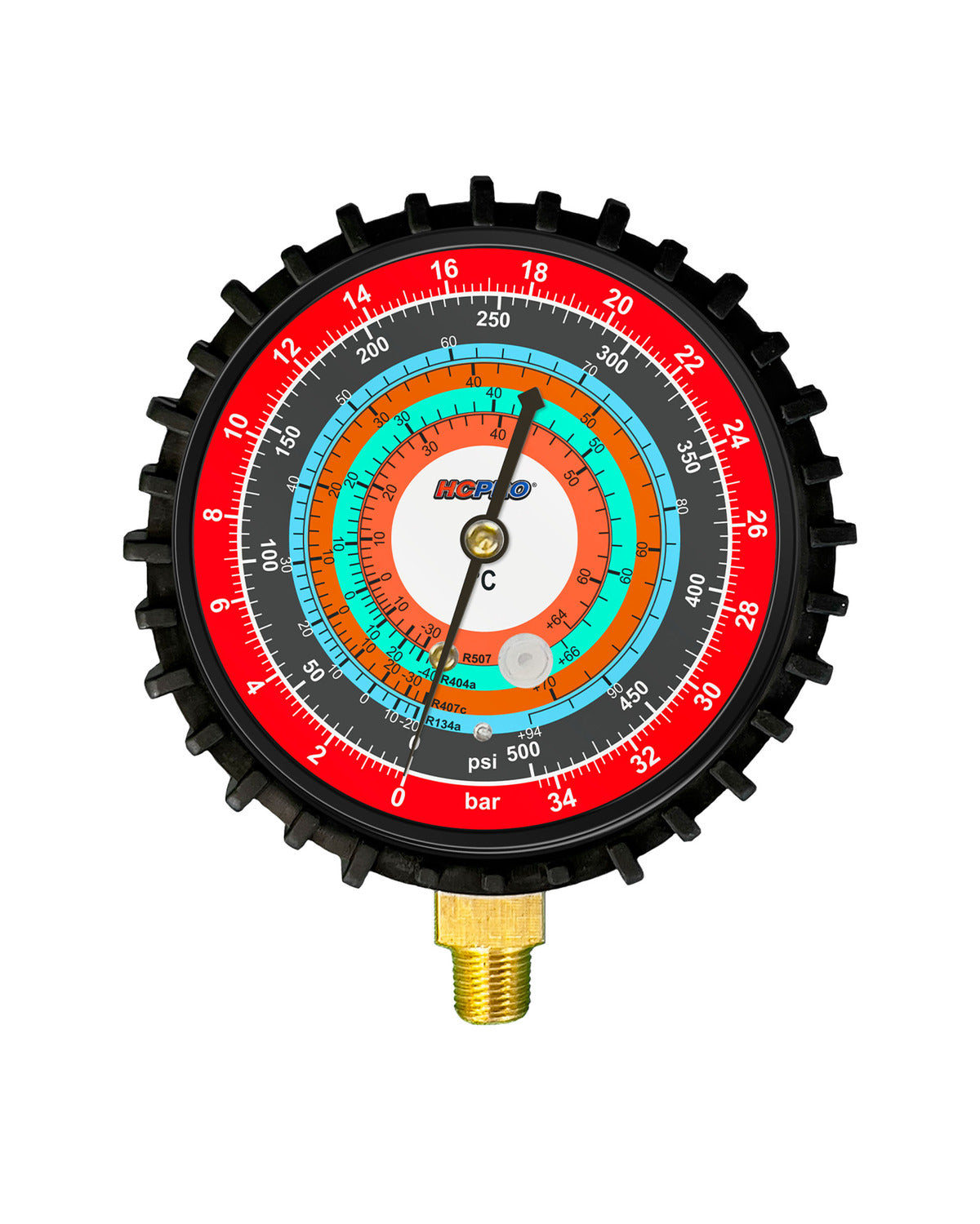 BK-RG80C-REF 80 mm Refrigeration Replacement Gauge – R134a/R404A/R407C/R507, PSI/°C