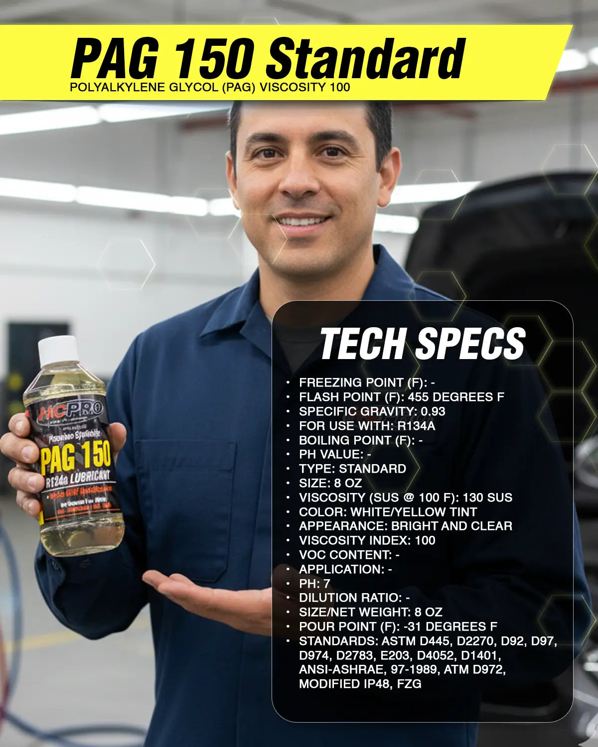 PAG 150 Oil for R134a AC Systems – 8oz Compressor Lubricant