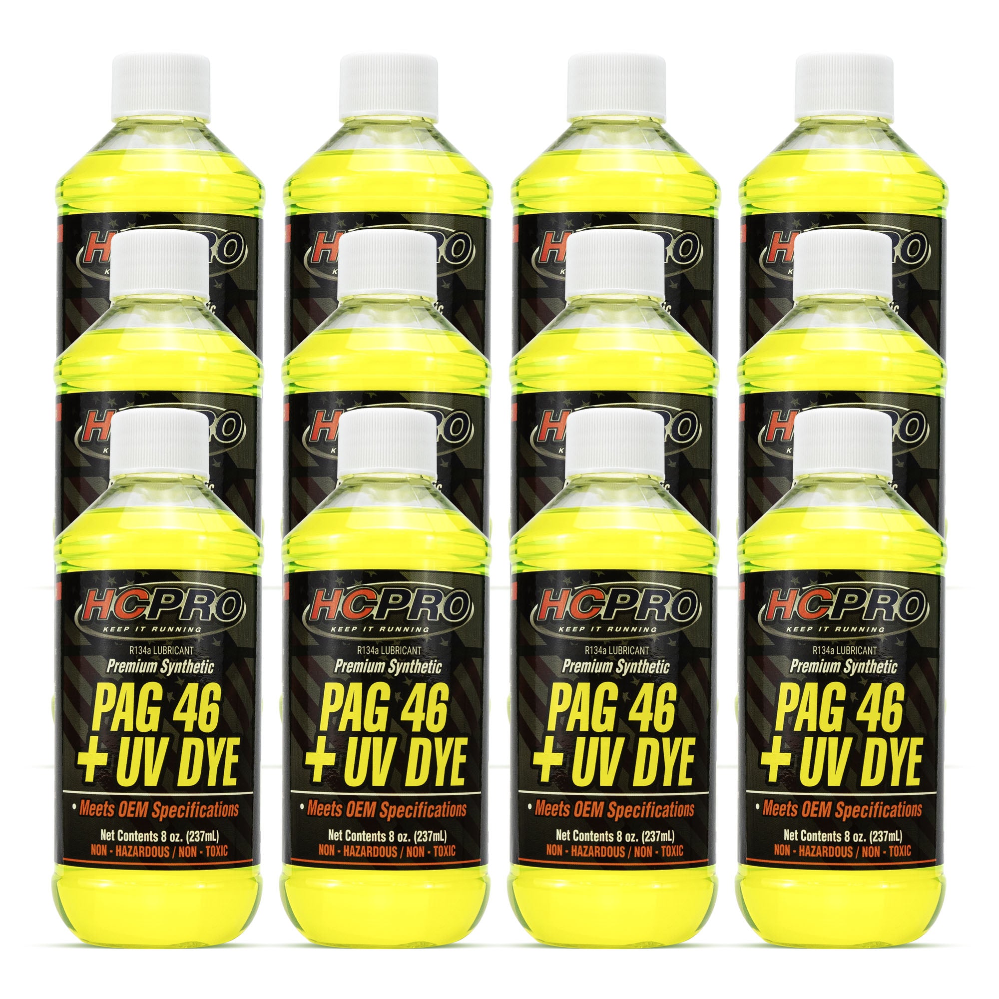 PAG 46 Oil w/ UV Dye – 8 oz for R134a A/C Systems | Leak Detection