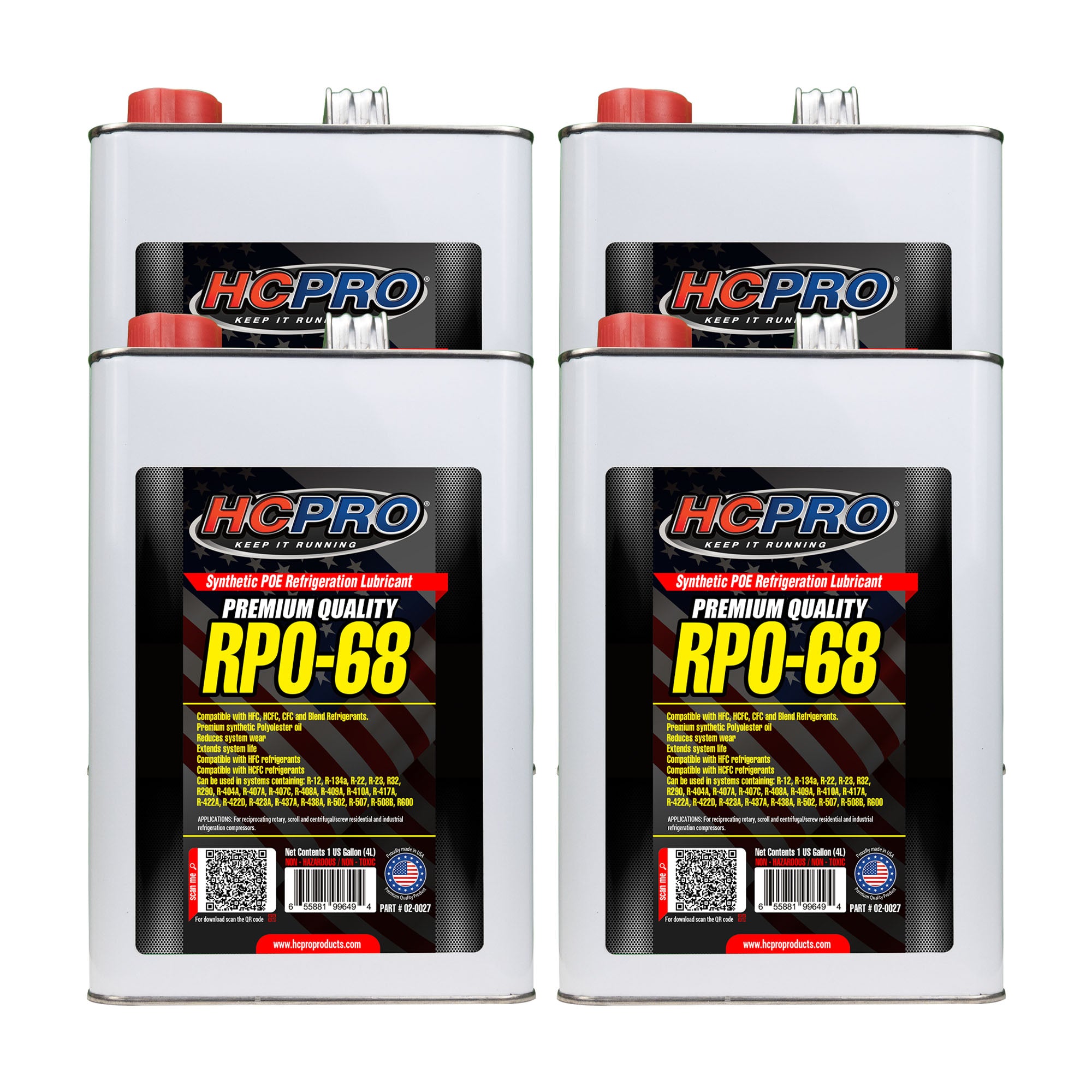 RPO-68 Synthetic Refrigeration Oil – POE Quart & Gallon Options