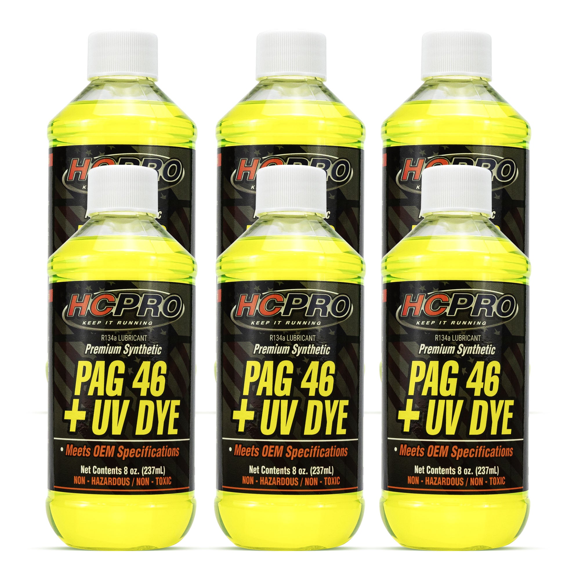 PAG 46 Oil w/ UV Dye – 8 oz for R134a A/C Systems | Leak Detection