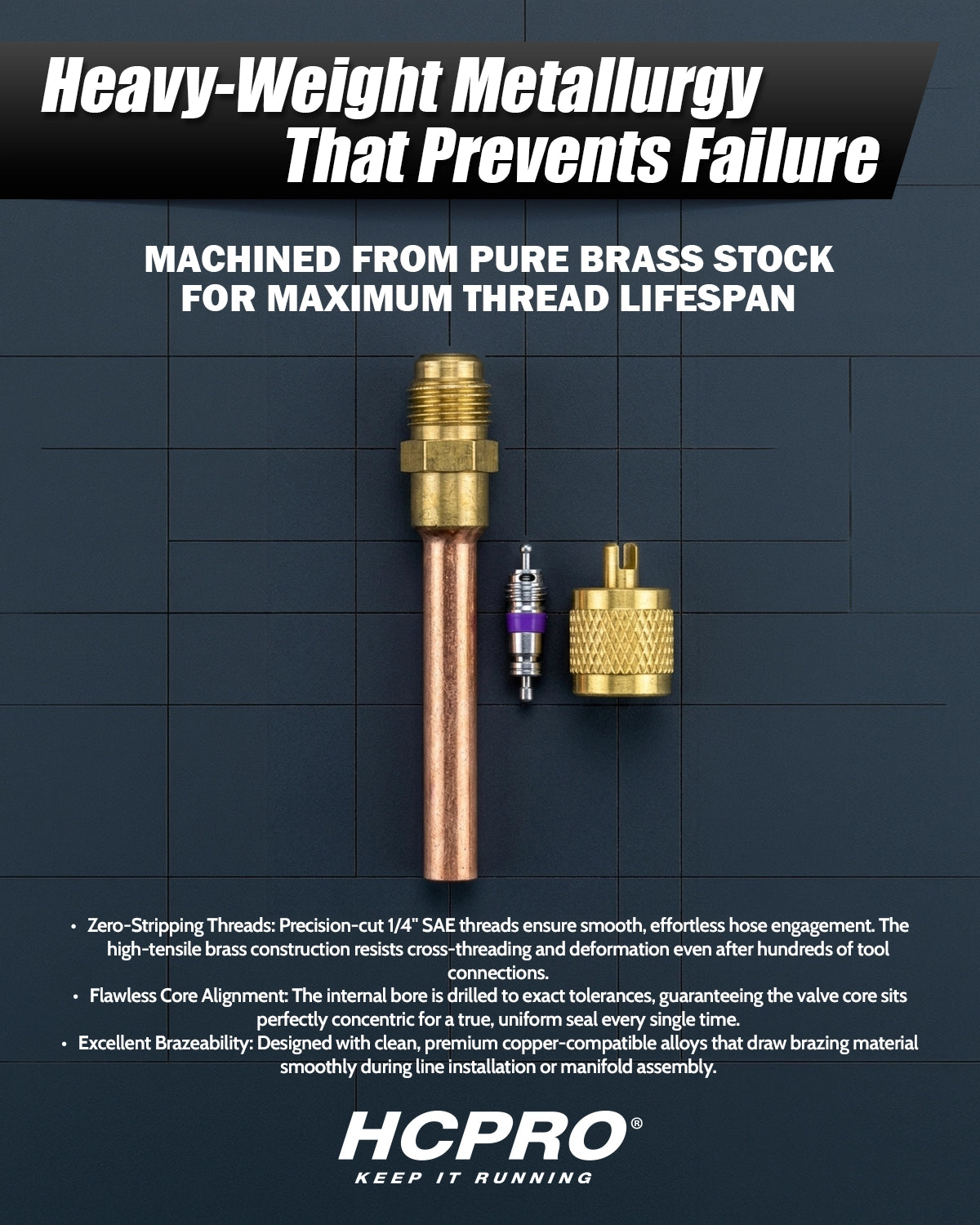 RAV1 1/4" SAE High Pressure Access Valve for R410, R32, R22