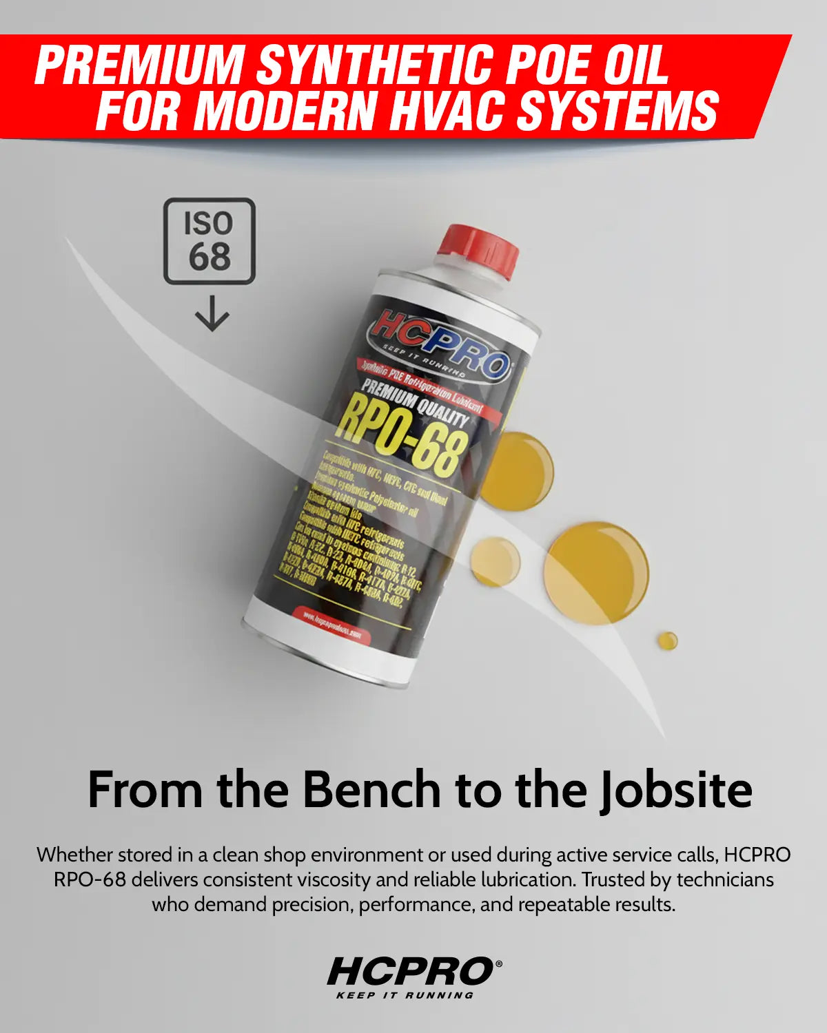 RPO-68 Synthetic Refrigeration Oil – POE Quart & Gallon Options