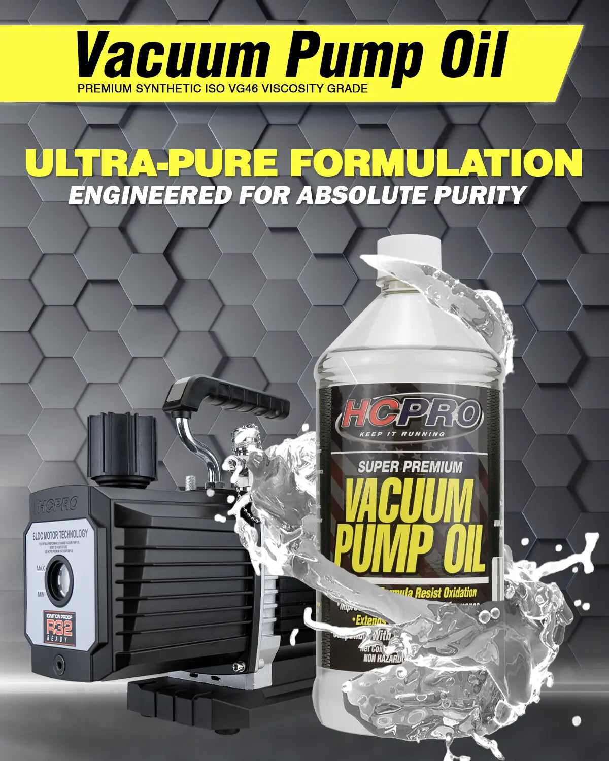 Premium Synthetic Vacuum Pump Oil ISO VG46 – Quart & Gallon