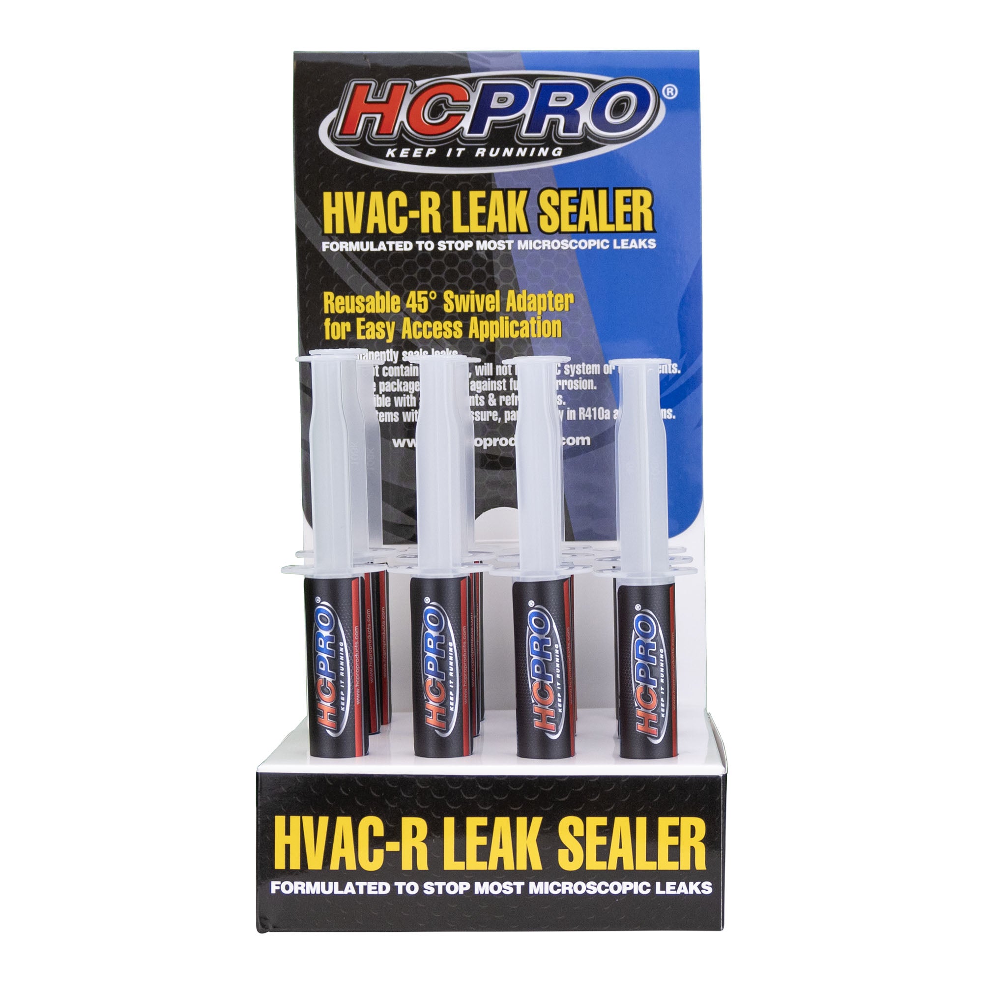 HCLEAK12B HVAC Leak Sealer with 45° Swivel Adapter for Easy Access Application 12 Applications 0.25 FL Oz. for AC, Refrigeration, and Automotive Systems Compatible with All Refrigerants image 4