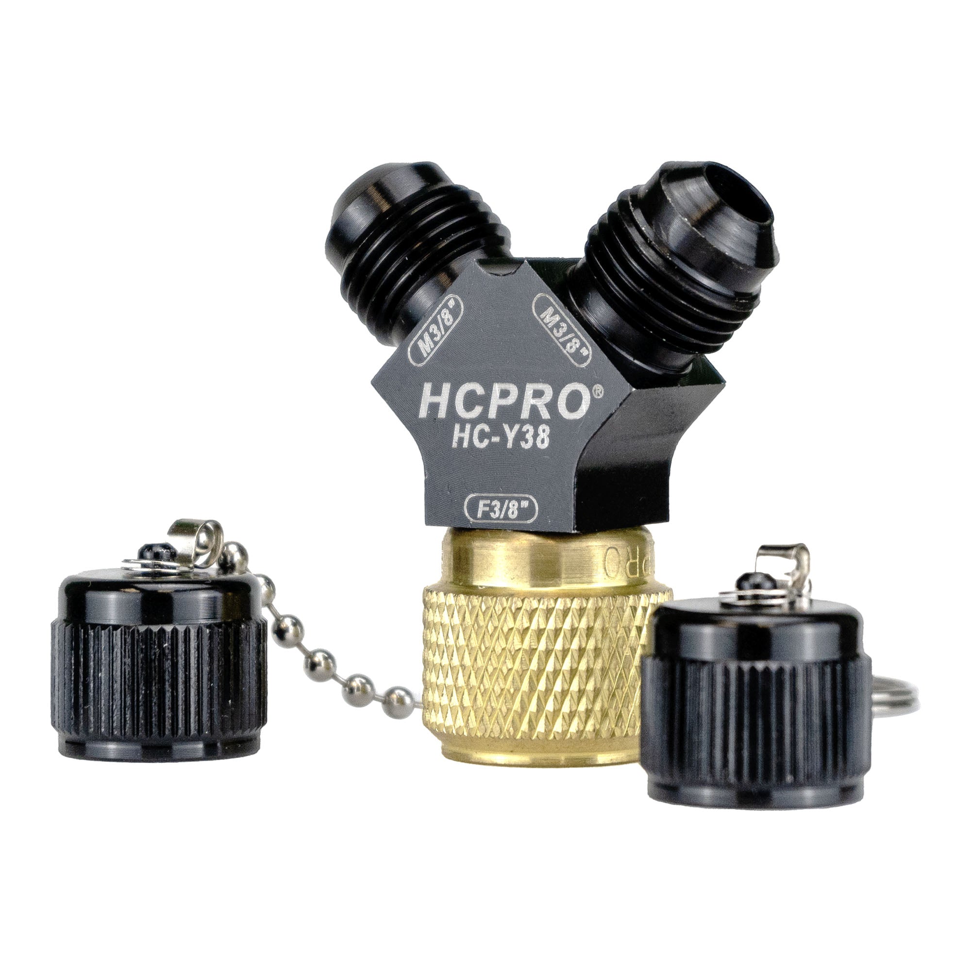 HCY38 Quick-Y Adapter for Unrestricted Vacuum Flow 3/8" x 3/8" Male Connections x 3/8" SAE Female Connection image 3