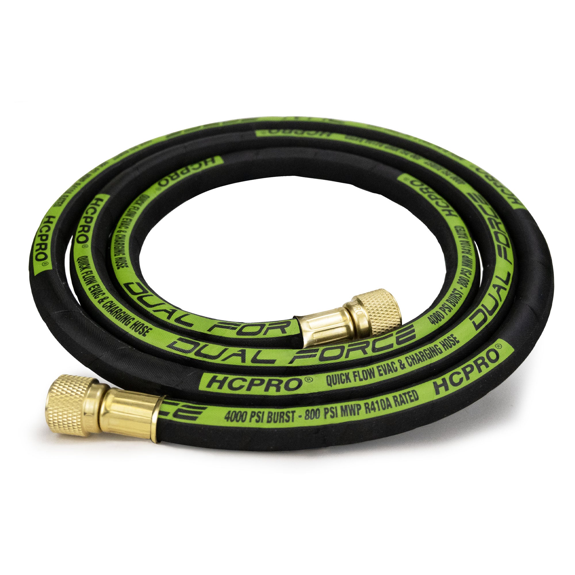 HCQFH38 DUAL FORCE 3/8" 6' SAE High Volume Dual Force® Evacuation and Charging Hose R410 Rated image 4