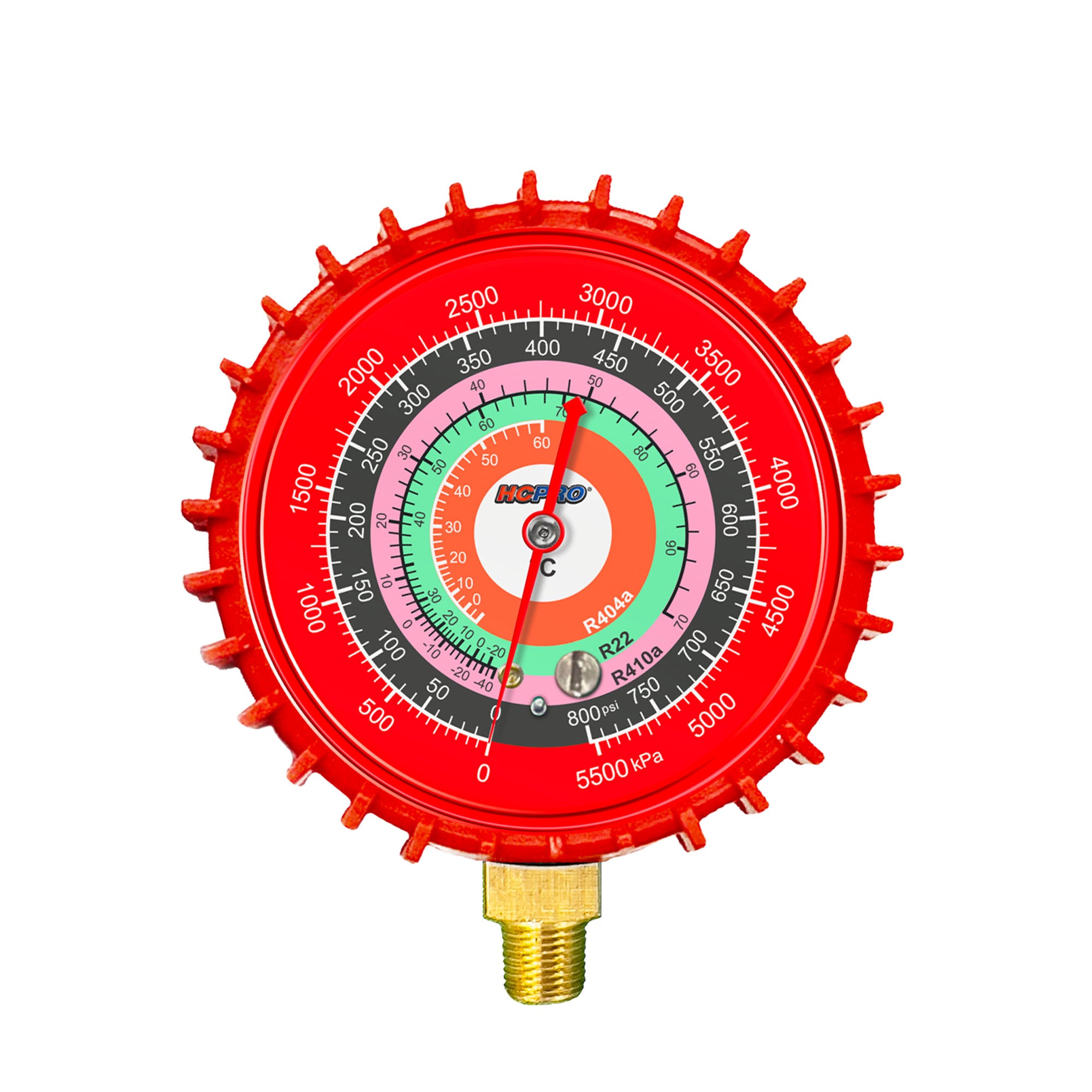 Universal Replacement Gauge 68 mm PSI/°C R410a, R22, R404a - High image