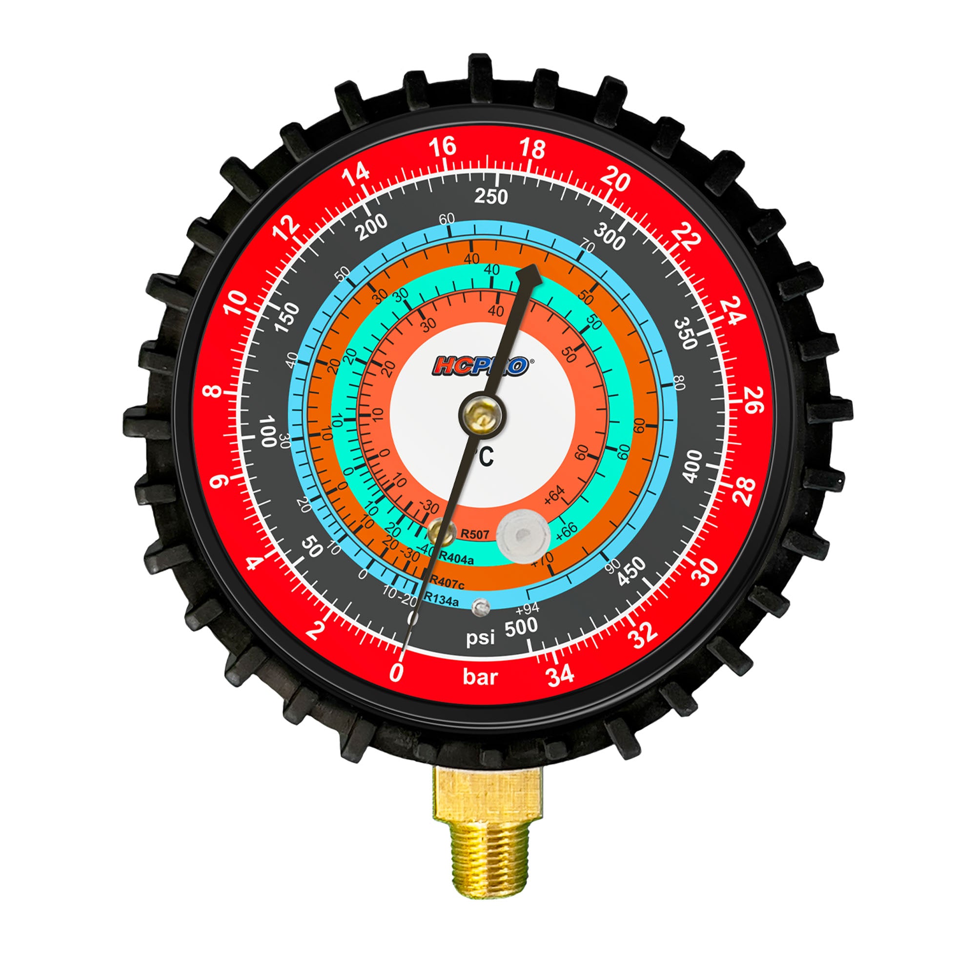 Universal Replacement Gauge 80 mm PSI ºC R134a, R407c, R404a, R507 image 2