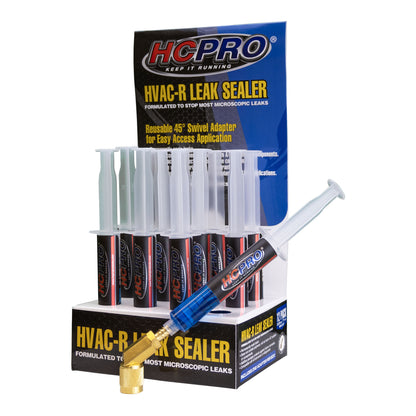 HCLEAK12B HVAC Leak Sealer with 45° Swivel Adapter for Easy Access Application 12 Applications 0.25 FL Oz. for AC, Refrigeration, and Automotive Systems Compatible with All Refrigerants image 6