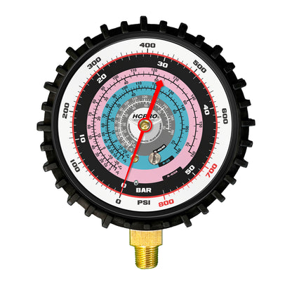 Universal Replacement Gauge 80 mm PSI ºF / ºC R454b, R32, R410a image 2