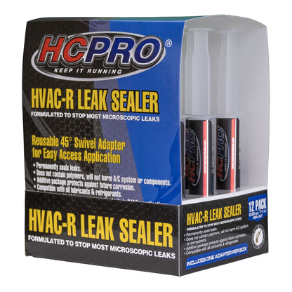 HCLEAK12B HVAC Leak Sealer with 45° Swivel Adapter for Easy Access Application 12 Applications 0.25 FL Oz. for AC, Refrigeration, and Automotive Systems Compatible with All Refrigerants image 7