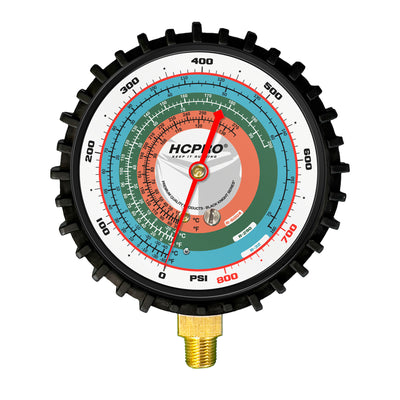 Universal Replacement Gauge 80 mm PSI ºF/ºC R32, R290, R600a image 1