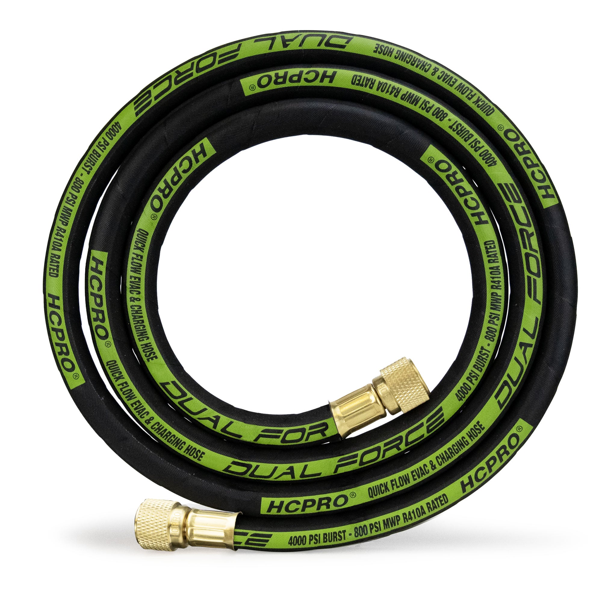 HCQFH38 DUAL FORCE 3/8" 6' SAE High Volume Dual Force® Evacuation and Charging Hose R410 Rated image 2