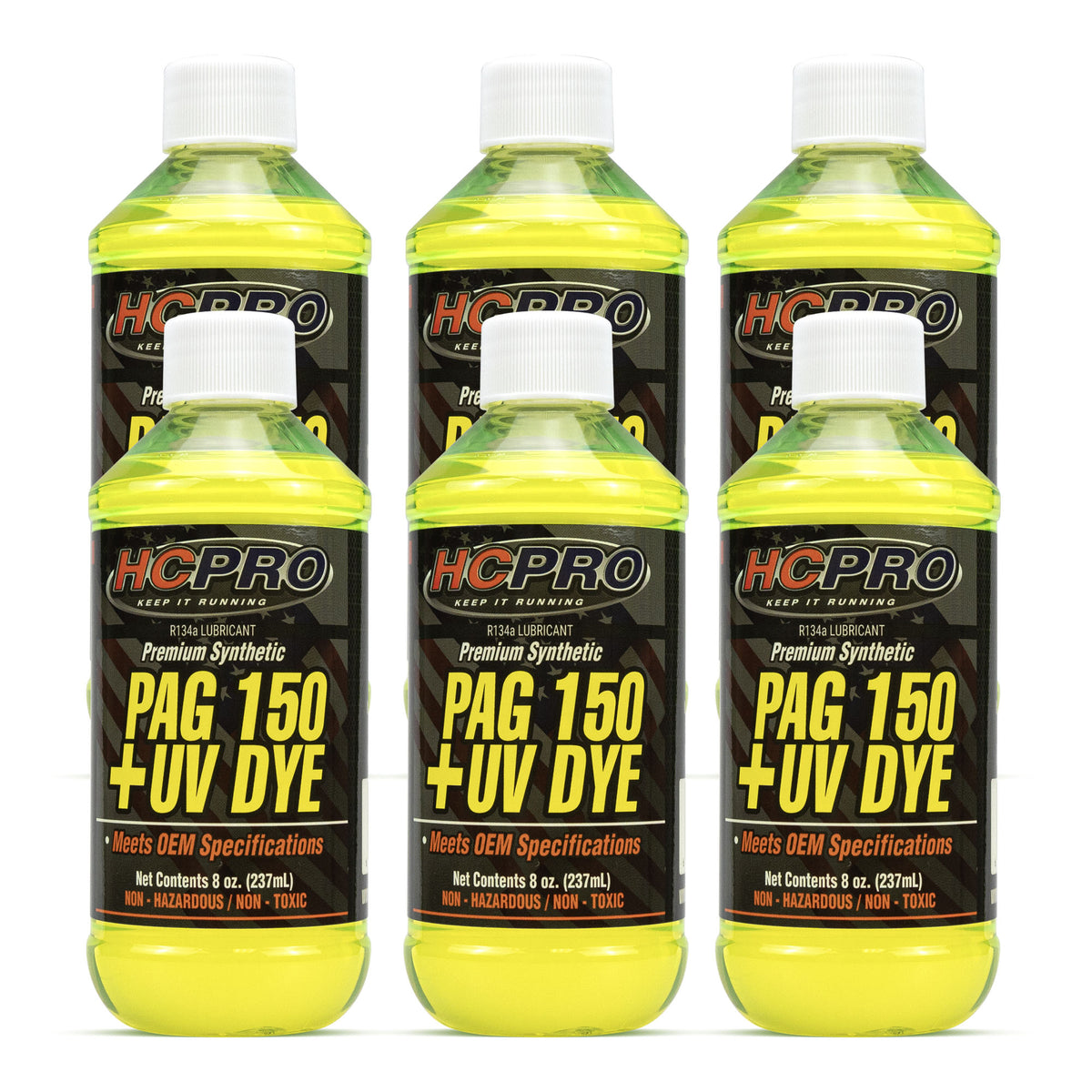 PAG 150 Oil with UV Dye – 8oz for R134a A/C Systems – HCPRO