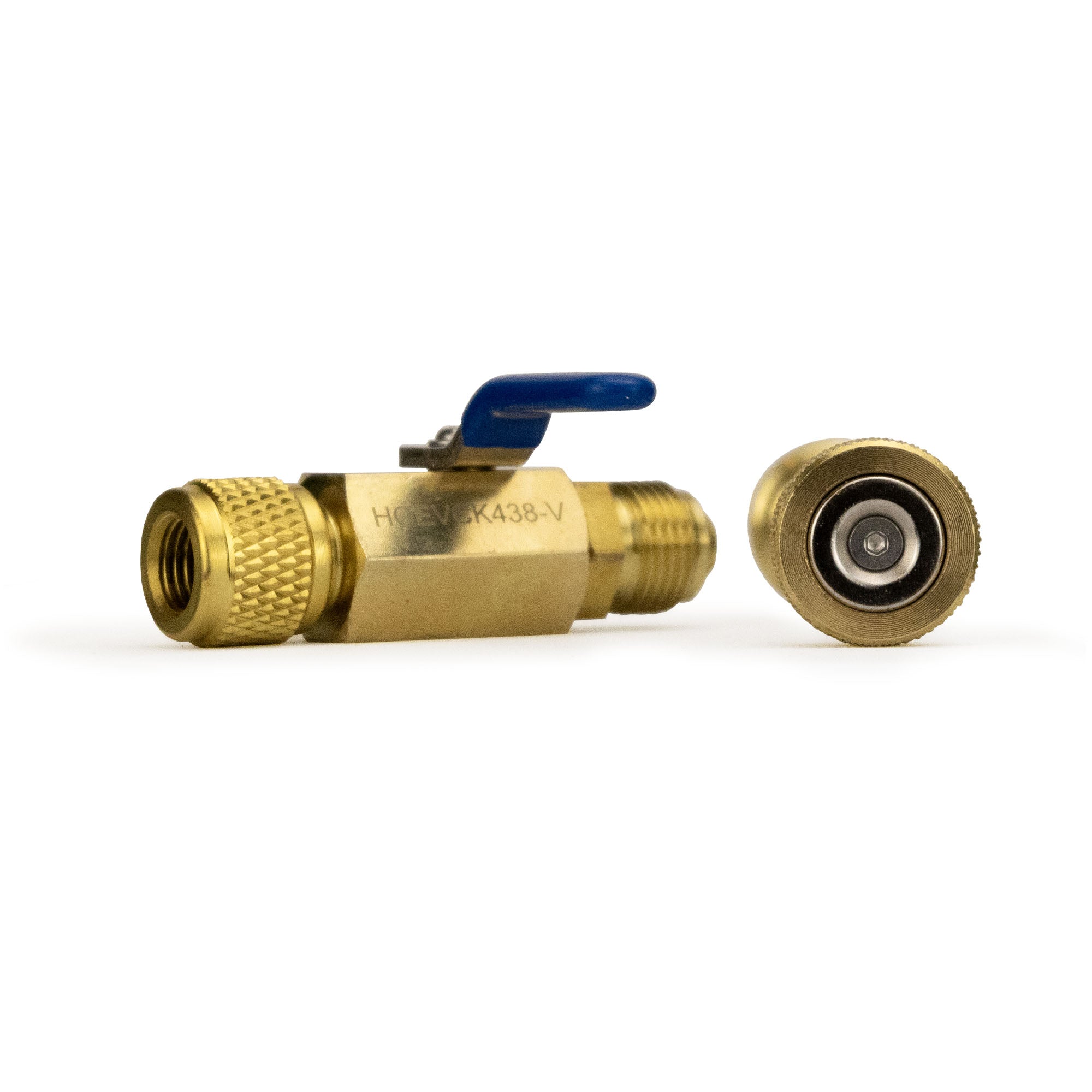 HCEVCK438 Quick Flow Vacuum Rated Valve Core Removal Tool 1/4” Female x 3/8” Male and 1/4” Side Port image 2