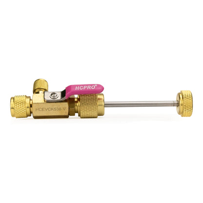 HCEVCK538 Quick Flow Vacuum Rated Valve Core Removal Tool 5/16” Female x 3/8” Male and 1/4” Side Port image 2