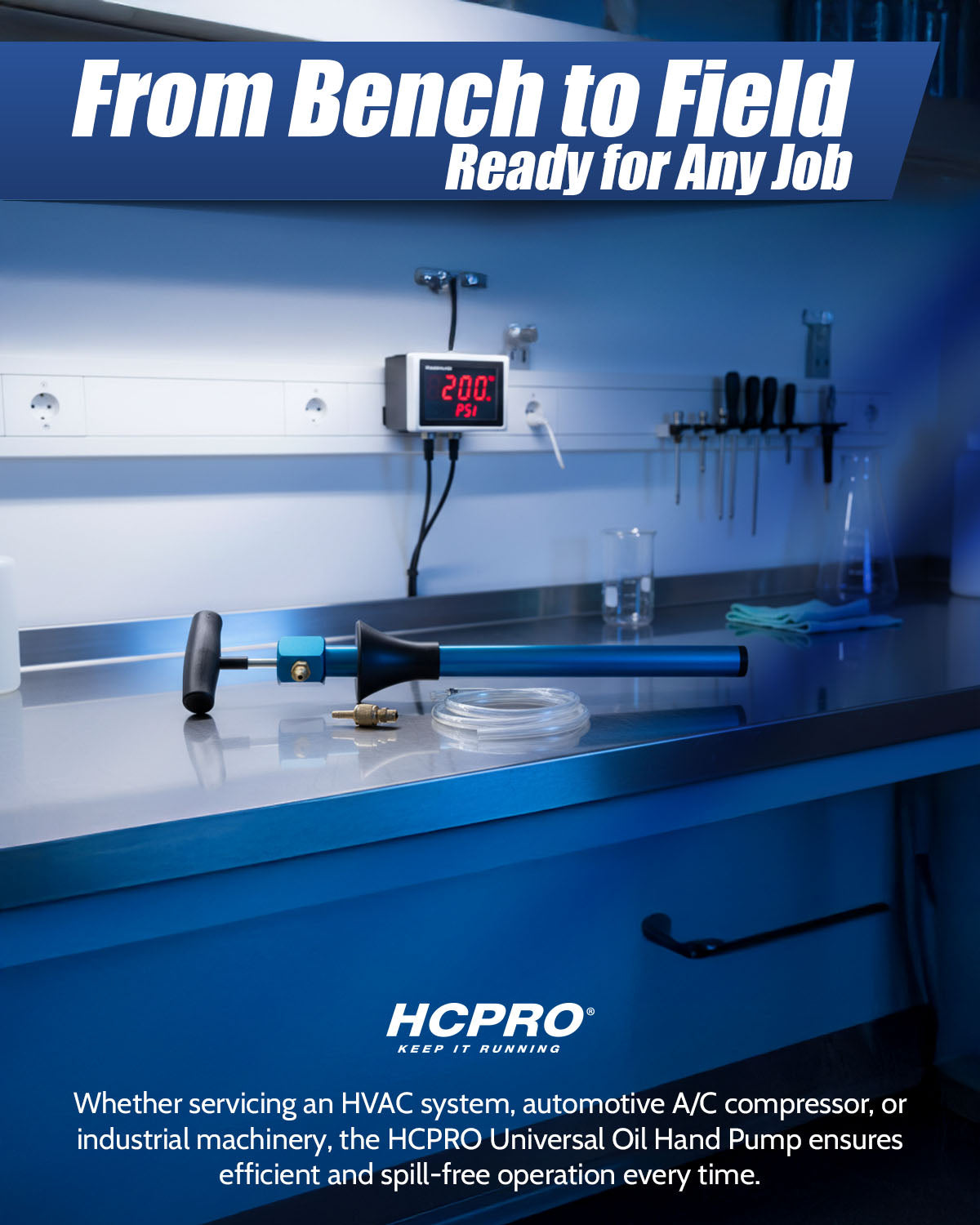 HC-OHV2.6 Universal Oil Hand Pump for 1–5 Gallon Oil Containers