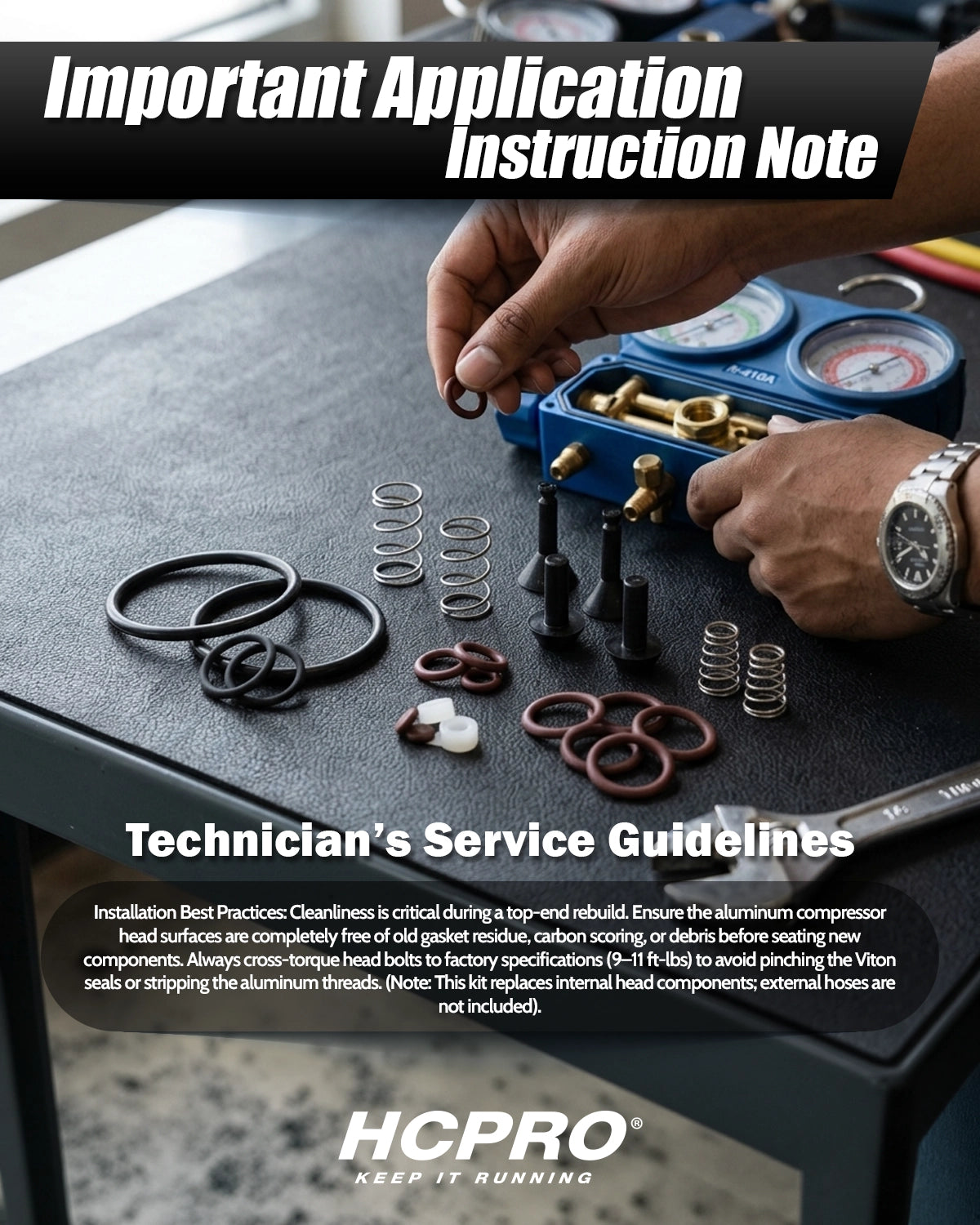 Compressor Valve Rebuild Kit w/ Viton Seals | Fits TRS21 & TR21 Units