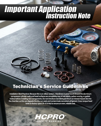 Oilless Compressor Valve Rebuild Kit | Fits TRS21/TR21 Recovery Units