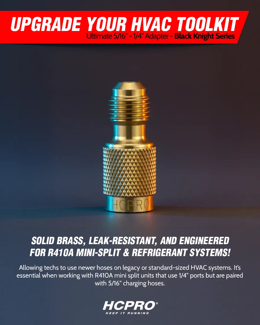 HCAD140 Adapter 5/16" SAE Hose x 1/4" SAE Port – Brass Fitting