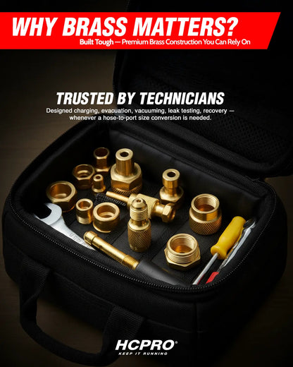 HCAD140 Adapter 5/16" SAE Hose x 1/4" SAE Port – Brass Fitting