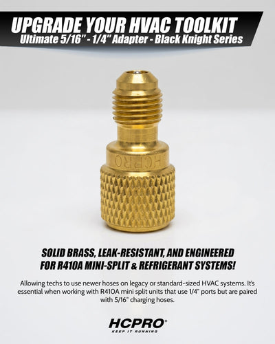 HCAD140 Adapter 5/16" SAE Hose x 1/4" SAE Port – Brass Fitting