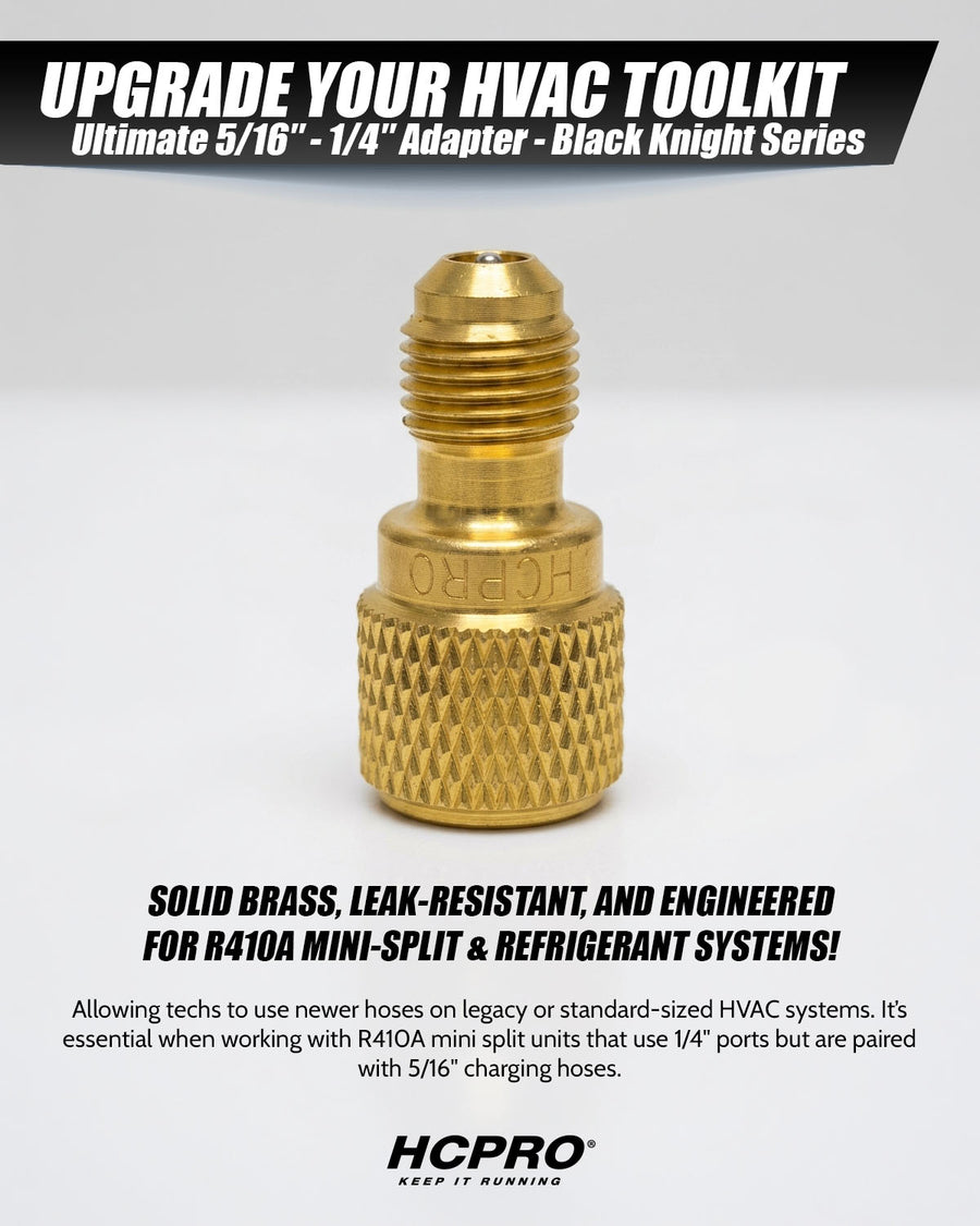 HCAD140 Adapter 5/16" SAE Hose x 1/4" SAE Port – Brass Fitting