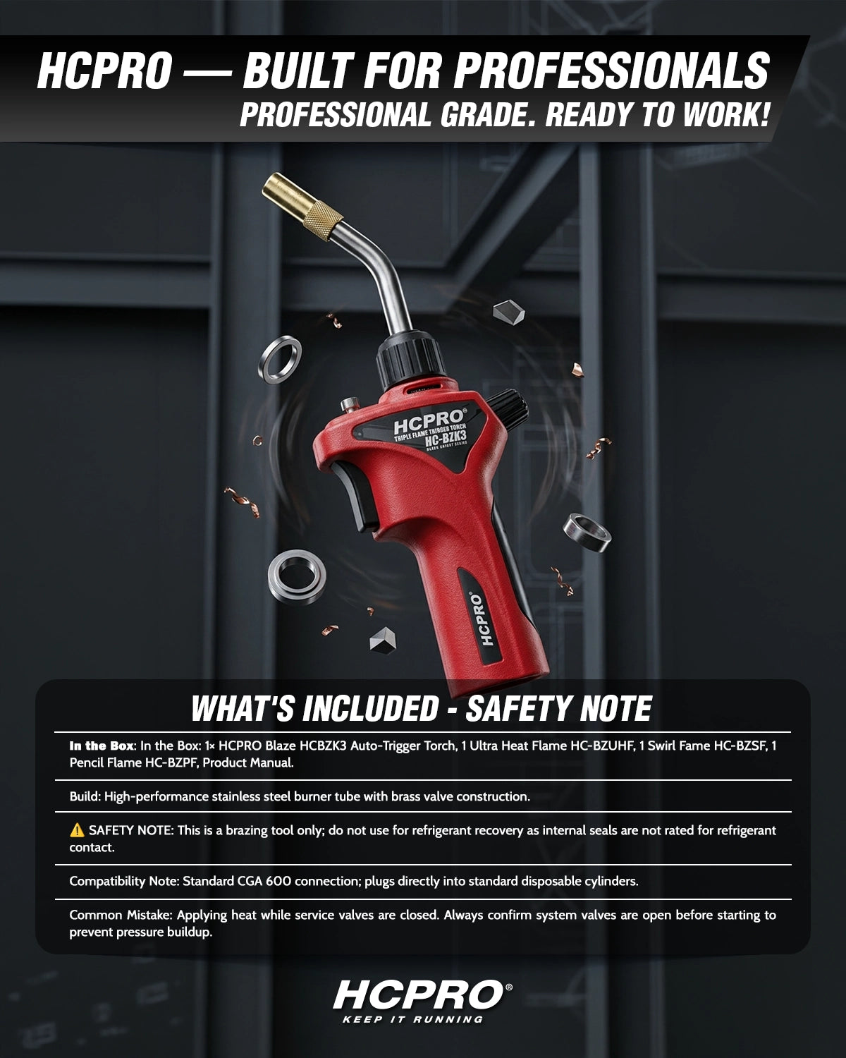 High Intensity Auto-Trigger Welding Torch Kit – Blaze HC-BZK3 w/ Tips
