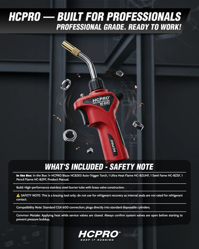 High Intensity Auto-Trigger Welding Torch Kit – Blaze HC-BZK3 w/ Tips