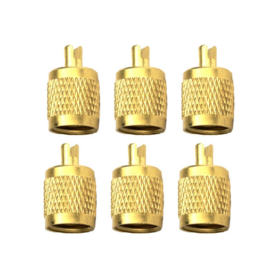 1/4" SAE Brass Cap with Valve Depressor | HVAC Service Port Cap