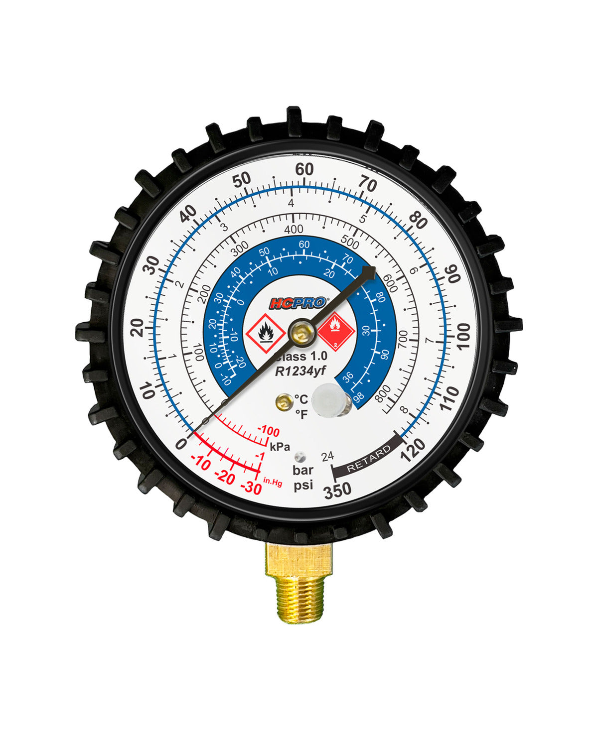 BK-RG80-YF 80 mm R1234YF Replacement Gauge – PSI °F/°C, Low, High or Set