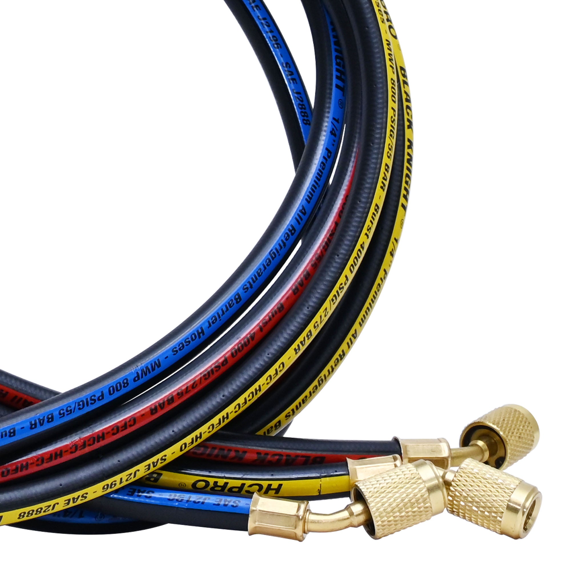 2-Way Brass HVAC Manifold Gauge Set R134a/R404a/R404a/R507 + 5ft Hoses