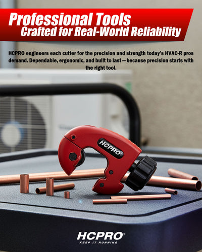 Pocket Tube Cutter 1/8"–1-1/8" | Compact HVAC & Plumbing Pipe Tool