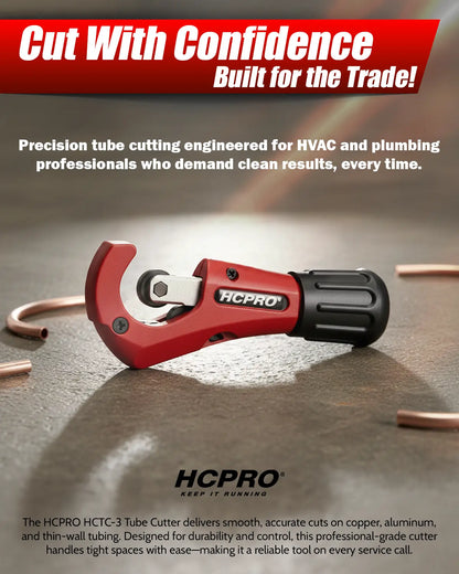 Tube Cutter 1/8"–1-1/4" | HVAC & Plumbing Tool + Extra Blade