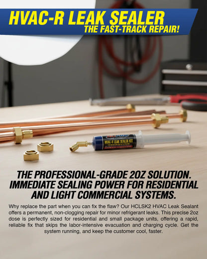 HCLSK2 2oz HVAC Leak Sealant with 45° Swivel Adapter