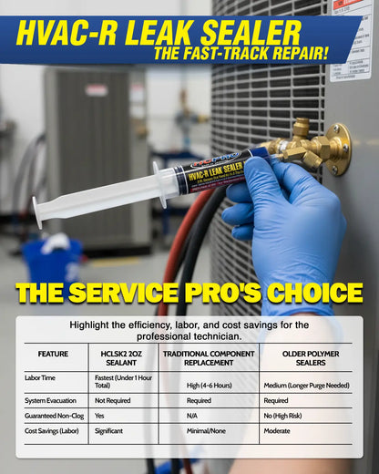 HCLSK2 2oz HVAC Leak Sealant with 45° Swivel Adapter