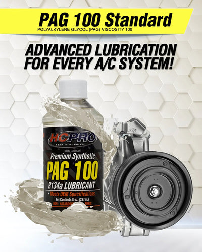 PAG 100 Oil for R134a AC Systems – 8oz Premium Lubricant