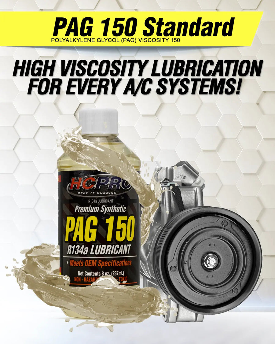 PAG 150 Oil for R134a AC Systems – 8oz Compressor Lubricant