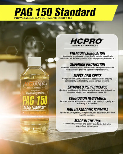 PAG 150 Oil for R134a AC Systems – 8oz Compressor Lubricant
