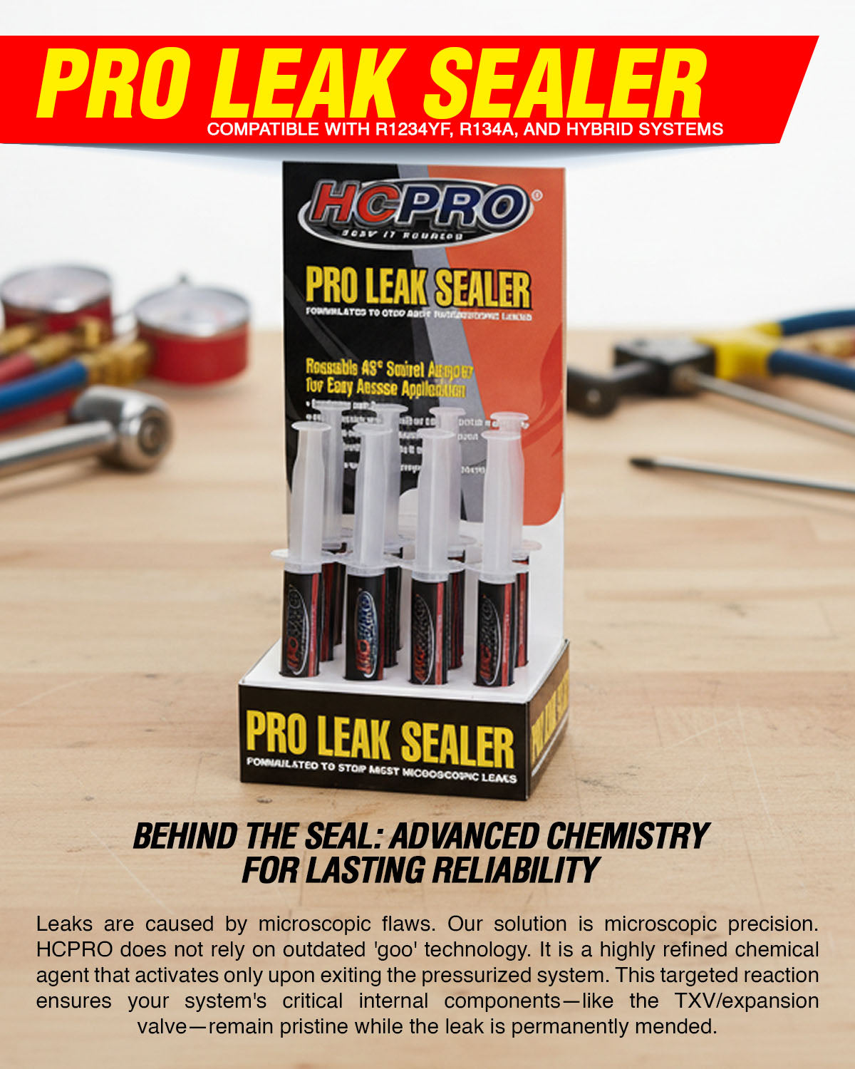 HCLEAK12R Pro Leak Sealer with 45° Swivel Adapter