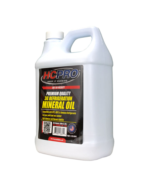 3G Mineral Refrigeration Oil – ISO VG 32 (SUS 150), Wax-Free, R22/R502, Gallon